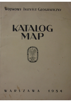 Katalog map, 1934 r.