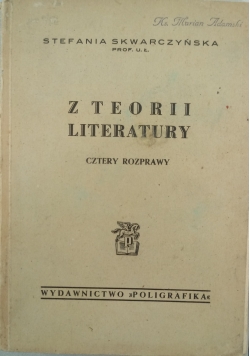 Z teorii literatury, 1950 r.