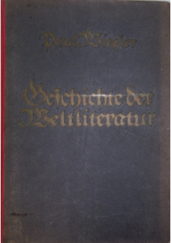 Geschichte der Weltliteratur, 1920 r.
