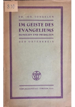 Im geiste des evangeliums, 1927 r.
