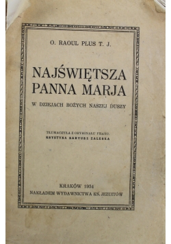 Najświętsza Panna Marja 1934r.