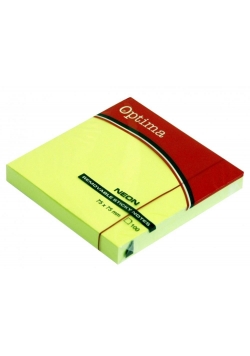 Karteczki samoprzylepne 75x75mm zielone OPTIMA