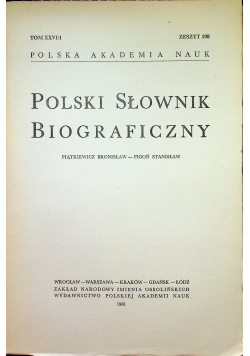 Polski Słownik Biograficzny Tom XXVI