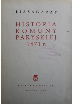 Historia komuny paryskiej 1871 r 1951 r