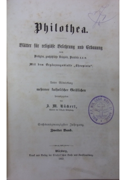 Philothea, Blatter fus religiose Belehrung und Frbanung, 1867 r.