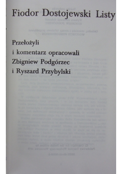 Fiodor Dostojewski. Listy