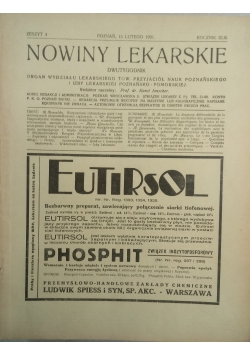 Nowiny Lekarskie zeszyt 4 1931 r.