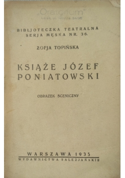 Książę Józef Poniatowski, 1935 r.