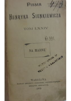 Pisma Henryka Sienkiewicza, tom 74, 1905 r.