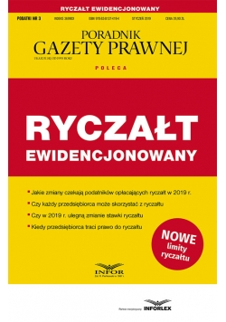 Ryczałt ewidencjonowany Podatki 3/2019