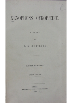 Xenophons cyropaedie, 1859 r.