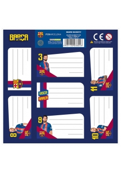 Nalepki na zeszyty FC Barcelona (50szt) DERFORM