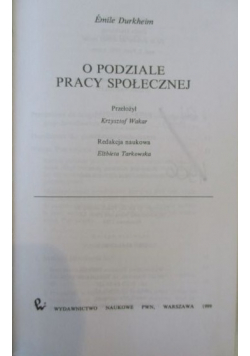 O podziale pracy społecznej
