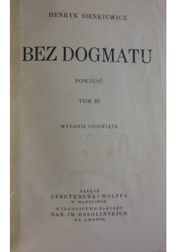 Bez Dogmatu ,1928r.