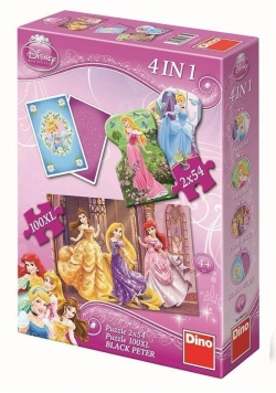 Puzzle 4w1 Disney Księżniczki DINO