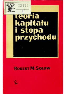 Teoria kapitału i stopa przychodu