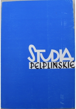 Studia pelplińskie Tom XXI  i  XXII