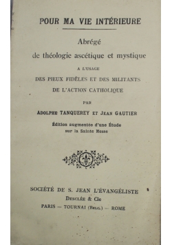 Pour Ma Vie Interieure ok 1936 r.