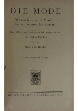 Die Mode ,1919r.
