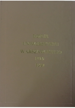 Dzieje Uniwersytetu Warszawskiego 1915-1939