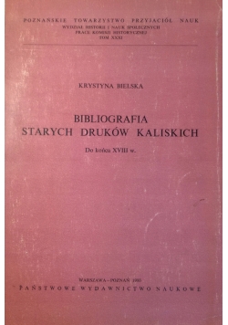 Bibliografia starych druków kaliskich
