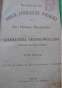 Dzieje literatury Polskiej, 1899r