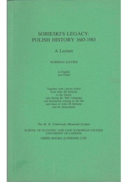 Sobieski's legacy Polish history