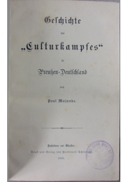 Geschichte des sulturkamptes, 1886 r.