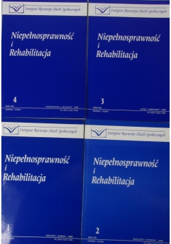 Niepełnosprawność i rehabilitacja, 1-4
