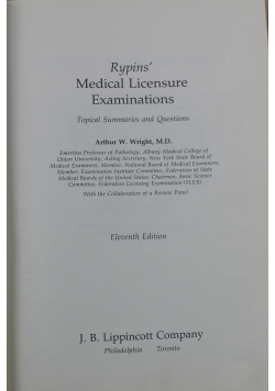 Rypins Medical Licensure Examinations