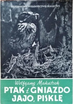 Ptak i gniazdo jajo pisklę