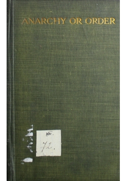 Anarchy or Ordere 1914 r.