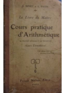 Cours pratique d'Arithmetique, 1906 r.