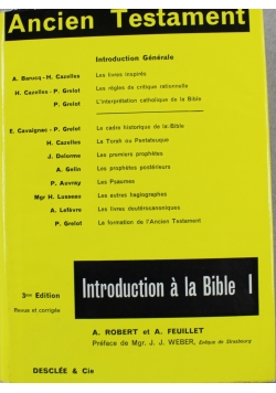 Introduction a la Bible I