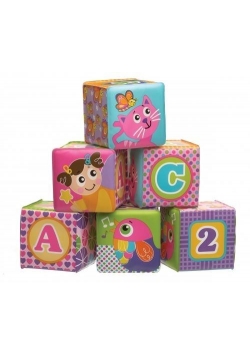 Miękkie klocki różowe PLAYGRO