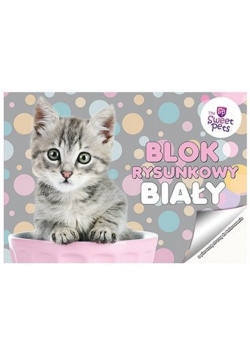 Blok rysunkowy biały A4 20 kartek Sweet Pets Kot 10 sztuk
