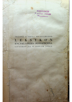Leksykon encyklopdja powszechna ilustrowana w jednym tomie1935 r