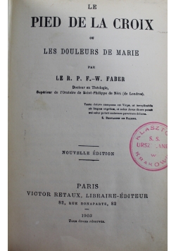 Le Pied De La Croix 1903 r.