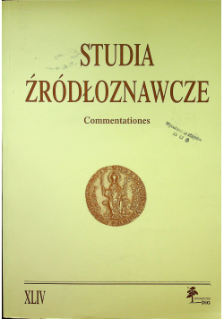 Studia źródłoznawcze tom XLIV