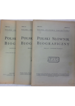 Polski słownik Biograficzny, zestaw 3 zeszytów, 1948 r.
