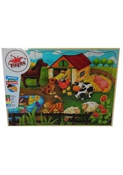Drewniana układanka puzzle Farma 2