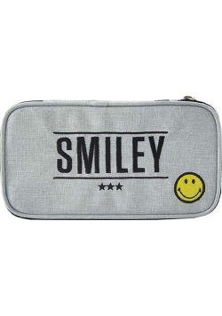 Piórnik owalny Smiley Grey