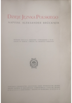 Dzieje języka Polskiego, 1913 r.