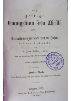Das heilige Evangelium Jesu Christi, 1857 r.