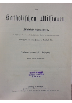 Die katholilchen Millionen, 1899 r.
