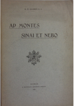 Ad montes sinai et nebo