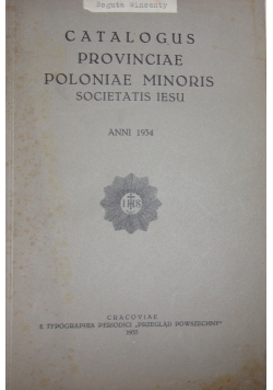 Catalogus Provinciae Poloniae Minoris Societatis Iesu, 1933 r.