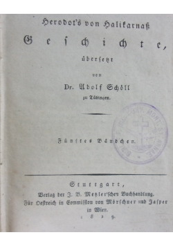 Berodot's Geschichte, 1829