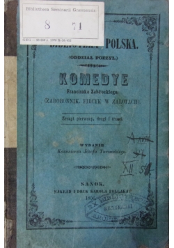 Komedye Franciszka Zabłockiego, 1856 r.