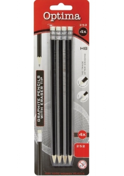 Zestaw 4 ołówków HB Optima 12 sztuk